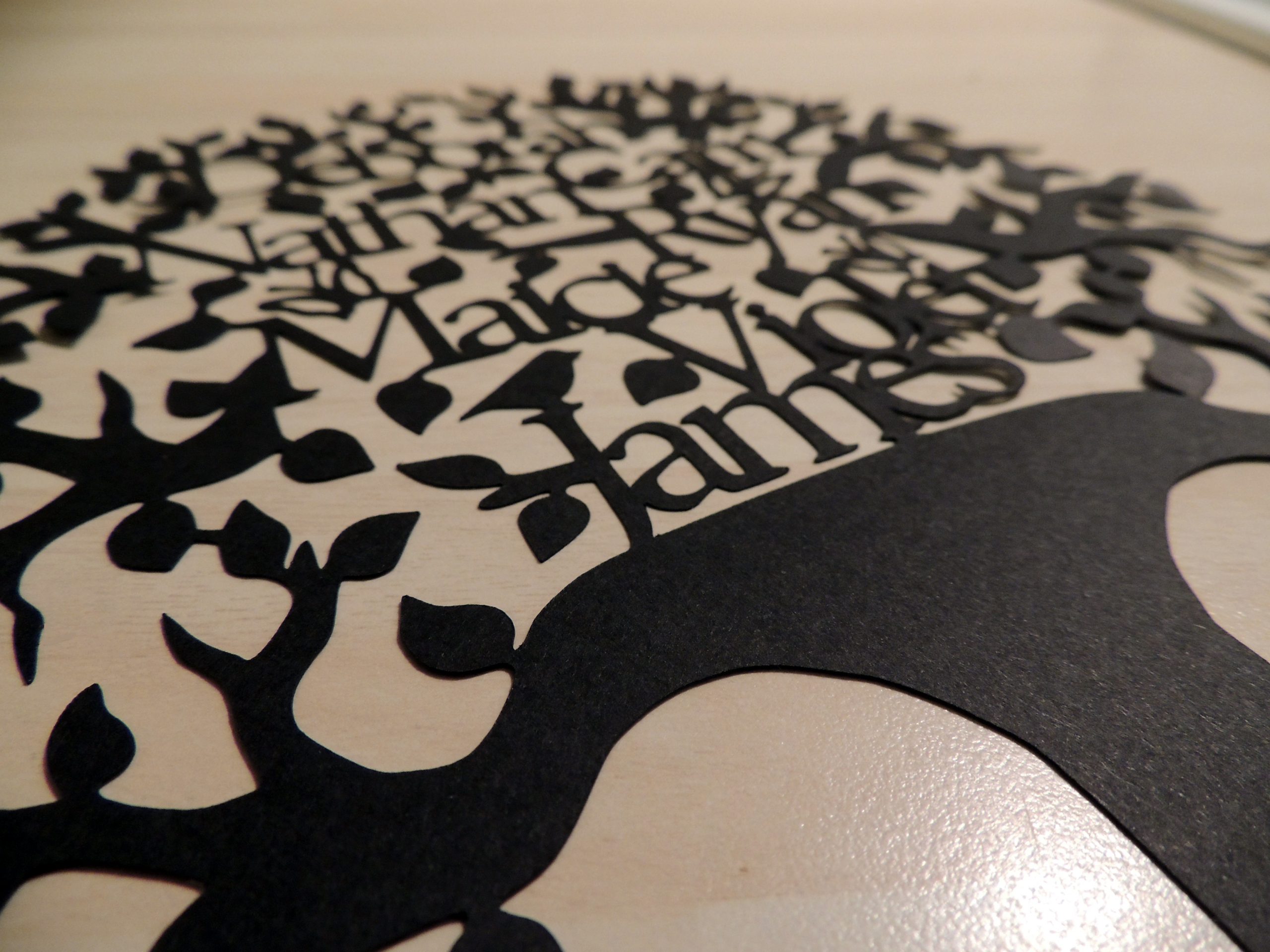 Close up of black tree
